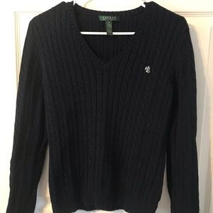 Lauren Ralph Lauren V-neck Cable Sweater